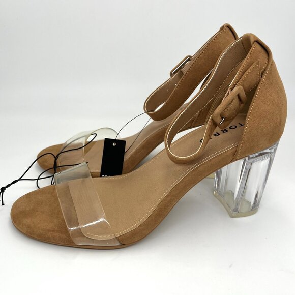 New Torrid Brown Translucent Block Heel - Size 8WW - Picture 8 of 14